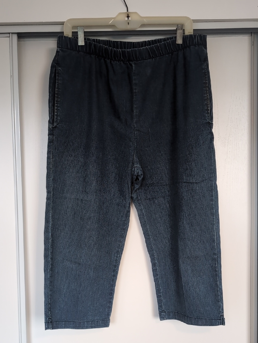 Hawaiian Flavor Dark Blue Elastic Waist Jeans XL